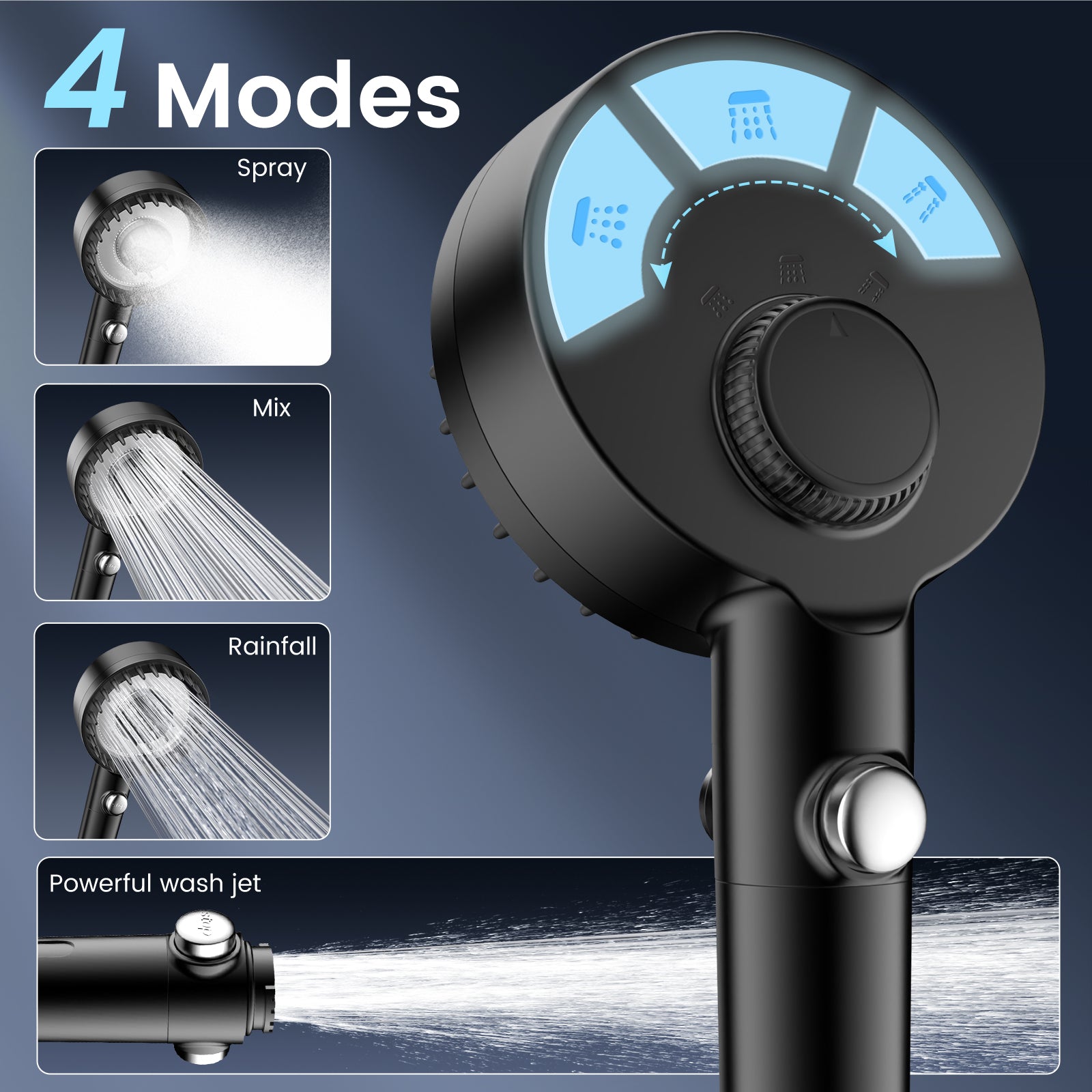 FEELSO DY1S Massage Handheld Filter Showerhead